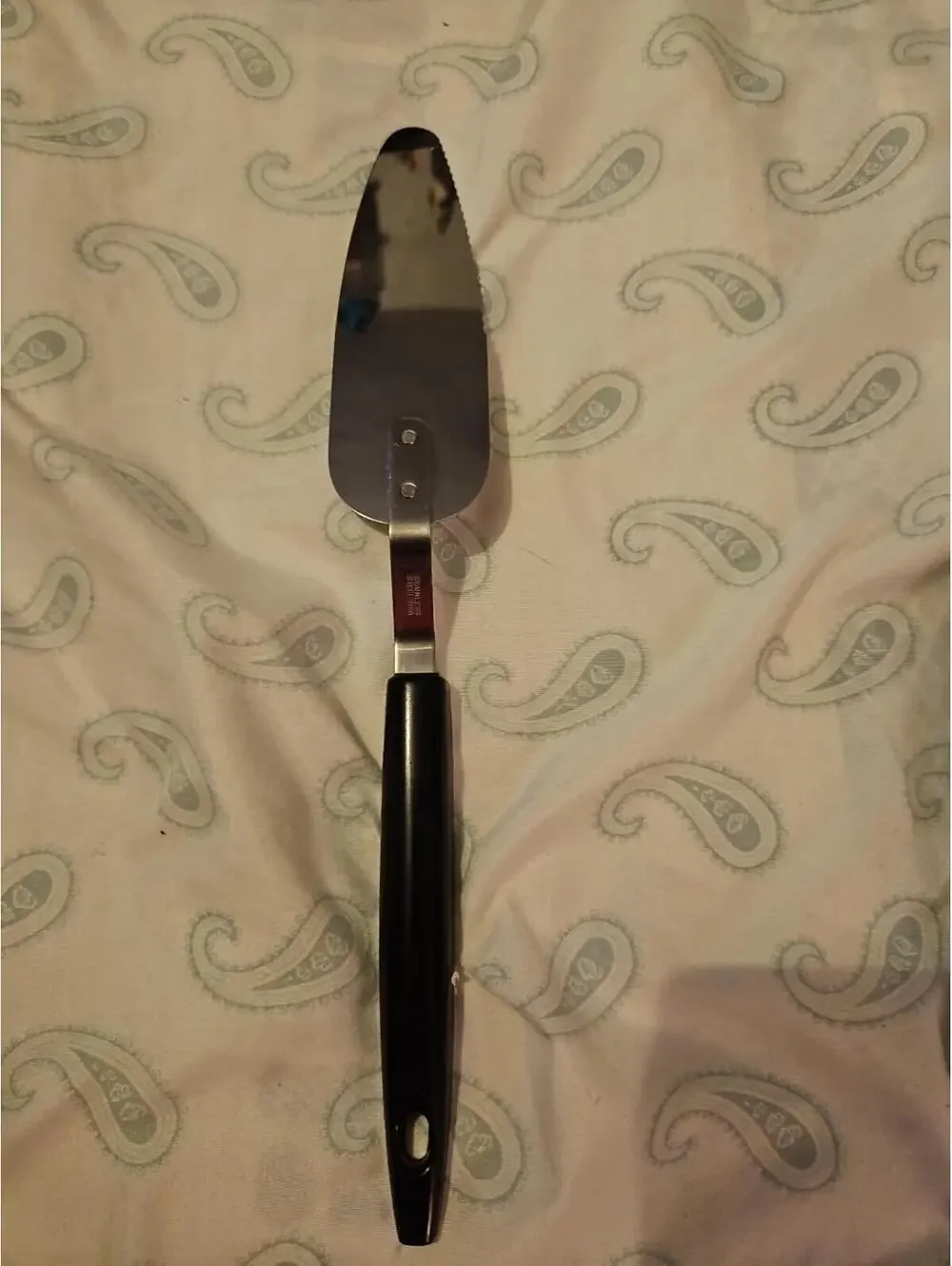 Vintage Vegetable Themed Stainless Cake Pie Slicer Server Utensil Spatula USA
